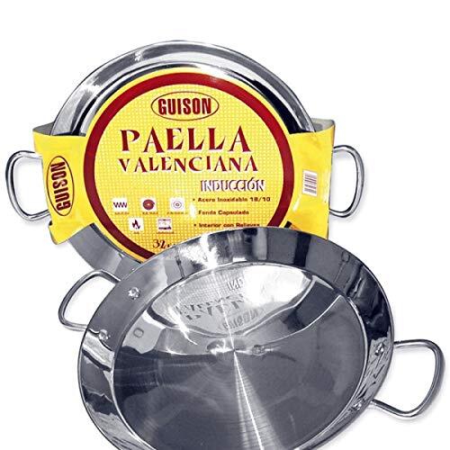 Guison 74046 RVS Paella Pan met Sandwichbodem, 46 cm, Zilver