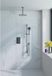 Fortifura Calvi Inbouw Regendoucheset - thermostatisch - plafondarm - glijstang - 30cm hoofddouche - ronde handdouche - gladde doucheslang - PVD - geborsteld gunmetal (antraciet)