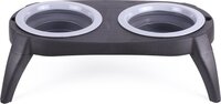 Benson Dubbele Voerbak - Opvouwbaar en Verhoogd - 40 x 22 x 12.5 cm - Alle Dieren