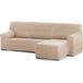 ECOMMERC3 Chaise long, korte mouw rechts, zeer elastisch, dagelijkse bescherming en pasvorm, bankovertrek chaise long, beige, ademend en economisch
