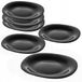 KADAX Assiettes à dessert noires, set d'assiettes résistantes au lave-vaisselle, assiettes à gâteau en verre trempé, assiettes de petit-déjeuner modernes, assiettes plates pour gâteau (noir/6 pièces)