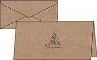 Sigel Kerstkaarten "Kerstmis met appels", A6, 10 kaarten, bruin/groen/rood, Kaf