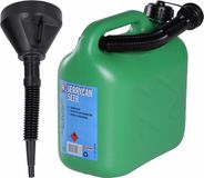 All Ride Edco Eindhoven Bv Jerrycan groen voor olie en brandstof van 5 liter met een handige grote trechter van 39 cm