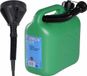 All Ride Edco Eindhoven Bv Jerrycan groen voor olie en brandstof van 5 liter met een handige grote trechter van 39 cm