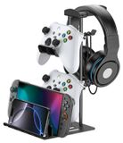 Support de casque support de casque support de casque - Base métallique - Support de manette - Noir