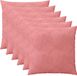 vidaXL - Kussensloop - 6 stuks - HEERLEN - Roze - 80 x 80 cm - Katoensatijn