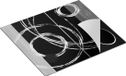 Chefcare Inductie Beschermer Abstracte Cirkels Zwart Wit 57,6x51,6 cm