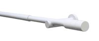GARDINIA Gordijnroede-set Kreta, cilinder, complete set incl. montagemateriaal, lengte: 120-210 cm, metaal, wit