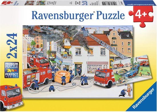 Ravensburger Puzzel 2x24 Stukjes - Bij de brandweer