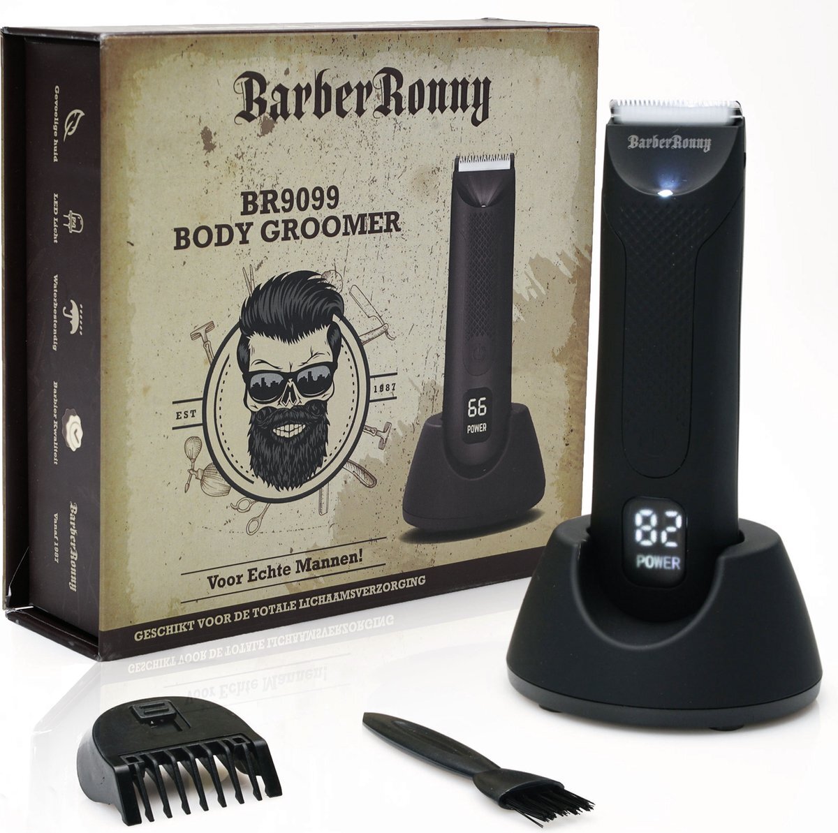 BarberRonny BarberRonny® BR9099 - Body Groomer - Mannen - Body Trimmer - Tondeuse met LED-verlichting - Body Shaver - Waterdicht