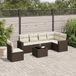 Maison Exclusive - Ensemble de jardin, 7 pièces, avec coussins, marron, en polyrotin