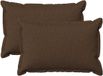 vidaXL - Taie d'oreiller - 2 pièces - Marron - 30 x 50 cm