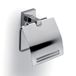 Gedy Olimpo toiletrolhouder met deksel, roestvrij staal, chroom, 12,6 x 4,8 x 13 cm