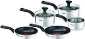 Set de casseroles à induction - 3 pièces - avec couvercles en verre - en acier de haute qualité - pour une cuisson économe en énergie
