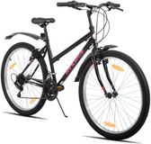 HILAND Vélo de montagne 24 pouces - VTT pour filles et femmes - 18 vitesses - Acier robuste - Freins en V