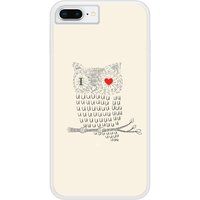 Apple Siliconen hoesje compatibel met iPhone 8 Plus I Love Owls