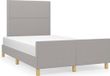 vidaXL Bedframe 120x190 cm Stof Lichtgrijs