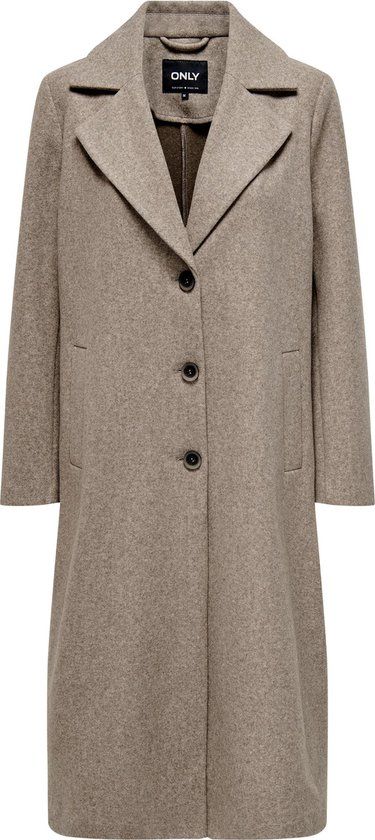 ONLY ONLEMMA LIFE REG. LONG COAT OTW Dames Jas - XS - Cinder;Melange - 2024