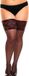 Glamory Deluxe20 zwarte stay up kousen met zwart/rode kanten rand maat 60/62