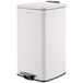 Bayt Poubelle - Seau à pédale 60 Litres - Inox - Blanc crème