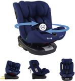 Mobiclinic Pandafix - Autostoel - I-size 360° draaibaar - Isofix - Groep 0/1/2/3 - 40 tot 150 cm - 0 - 36 kg - Vanaf de geboorte tot 12 jaar - Blauw