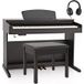 Gear4music DP-10X piano numérique, pack tabouret, Noir mat