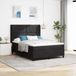 Maison Exclusive - Lit boxspring avec bandes lumineuses LED Noir 140 x 200 cm Velours
