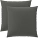 vidaXL - Kussensloop - 2 stuks - HEERLEN - Antraciet - 65 x 65 cm - Polyester