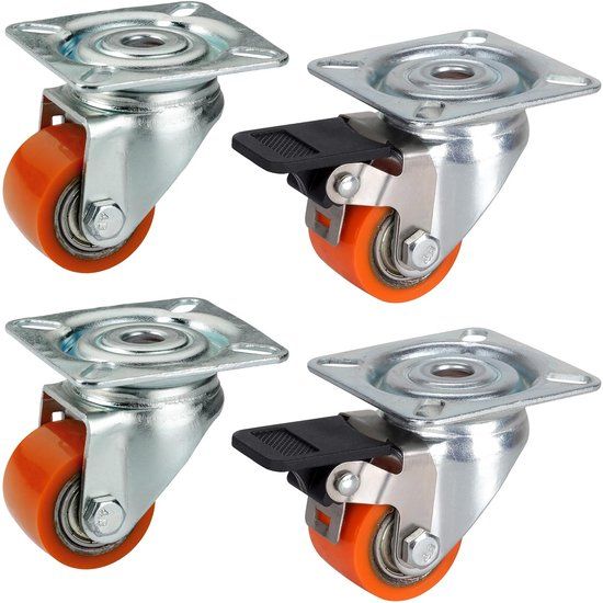 Dörner + Helmer Zwenkwiel met hoog draagvermogen Wieldiameter: 35 mm Draagvermogen (max.): 100 kg 4 stuk(s)