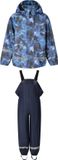 ZIGZAG Regen set Kaspar Unisex Donkerblauw-blauw 92