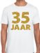 Bellatio Decorations Shoppartners Bv 35 jaar goud glitter verjaardag t-shirt wit heren - verjaardag / jubileum shirts XXL