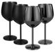 Verre à vin rouge en acier inoxydable, set de 4 - 550 ml