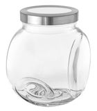 FORNOR 87061 glazen pot met deksel, 0,65 l, 12,1 x 8,7 x 12,5 cm