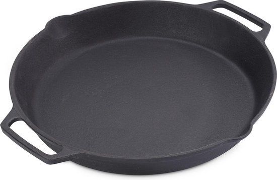 Echtwerk Serveerpan - Gietijzer - Grillstrips - 35cm - Donkergrijs