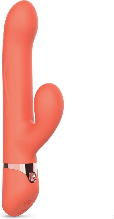 Intoyou - Mindy - Tapping Rabbit Vibrator met Klop-functie en App - Koraal Oranje