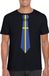 Bellatio Decorations Zweden Zwart t-shirt met Zweedse vlag stropdas heren - Zweden supporter S