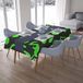 Bonamaison Tafelkleed, Anti-Mold, Sneldrogend, Waterdicht, 100% Polyester Tafellaken, Neon groene rook, 140 x 200 Cm