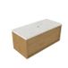Saniclass Holz Frame Badkamermeubelset - 100x45x43cm - Dia marmeren wastafelblad gepolijst (wit) - zonder kraangat - 1 lade - mat eiken natural (hout) SW1420769/SW728217