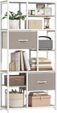 Homcom Opbergplank - Staal, spaanplaat - 72,5x30x150cm - Eiken