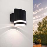 Ledvion Elara Solar LED Wandlamp Zwart 3000K IP54