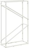vidaXL - Brandhoutrek - 60x25x100 cm - Koudgewalst Staal - Wit
