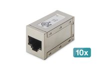 Digitus AT-AG-8-8-C6S-10 RJ45 Koppeling Cat 6 Zilver 10 stuks