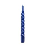 CERERIA DI GIORGIO risthò kaarsen TORTIGLIONE gelakt, was, blauw, 2,2 x 2,2 x 21 cm, 6 stuks