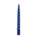 CERERIA DI GIORGIO risthò kaarsen TORTIGLIONE gelakt, was, blauw, 2,2 x 2,2 x 21 cm, 6 stuks