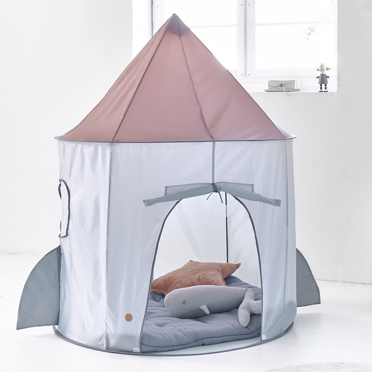 Petite Amelie Petite Amélie Speeltent - Speelgoed - Grijs - Blauw - H:1.25m - ?1.05m