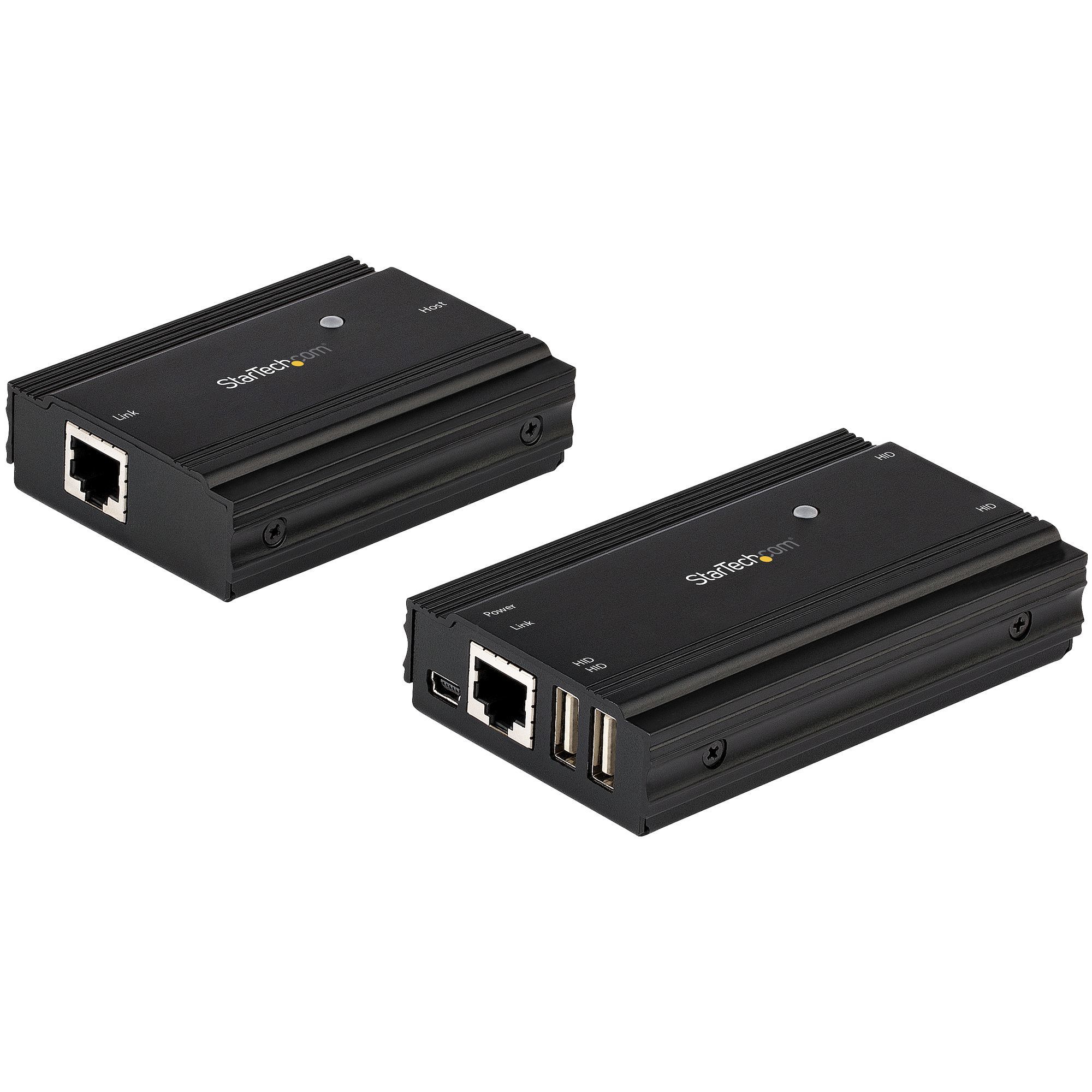 StarTech.com 4-Port USB 2.0 Extender Hub over CAT5e/CAT6 - 100m - Black