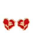 Gaya Leo E-Commerce Ltd. Gaya Earrings Rose Gold Red