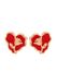 Gaya Leo E-Commerce Ltd. Gaya Earrings Rose Gold Red