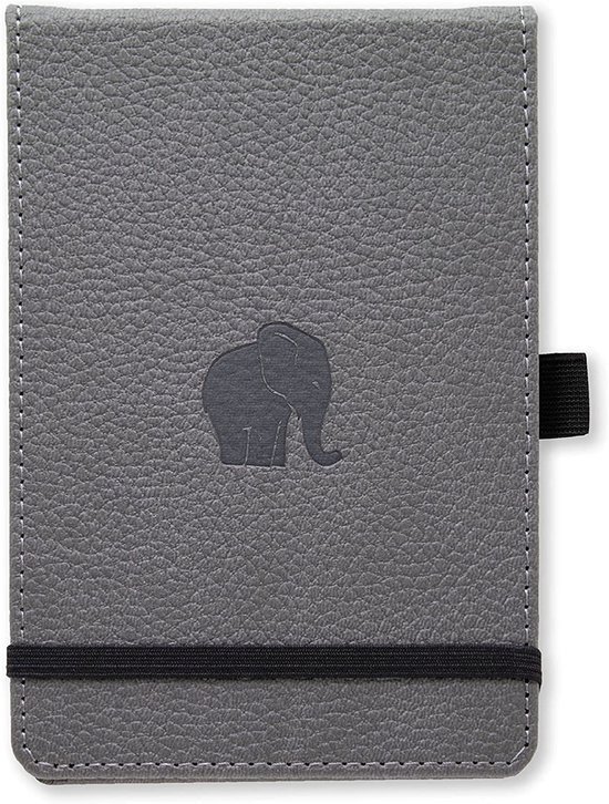 Dingbats Notebooks Dingbats A6+ Wildlife Grey Elephant Reporter Notebook - Lined
