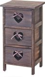 MCW Forli Ladekast - 3 Laden - 55x29x25cm - Shabby Look - Bruin